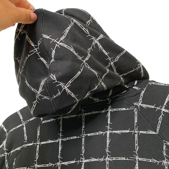 Teddy Fresh Barbed Wire Hoodie Men’s L 2020 Black Sweatshirt All Over Print Logo - Picture 5 of 12